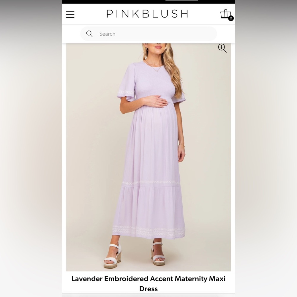 Pinkblush Purple Maxi Dress with Flutter Sleeves for Weddings